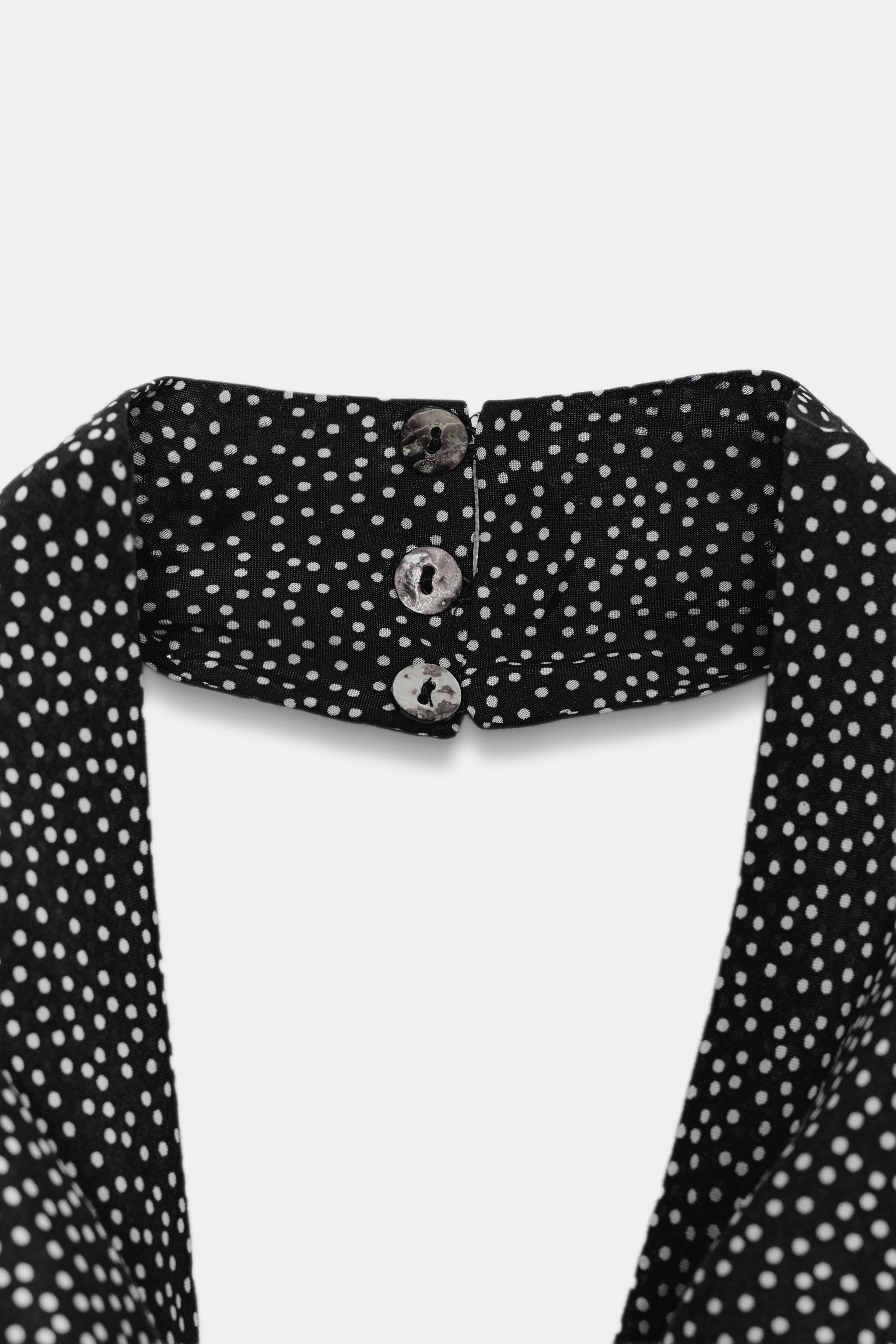 ZW COLLECTION POLKA DOT HALTER DRESS